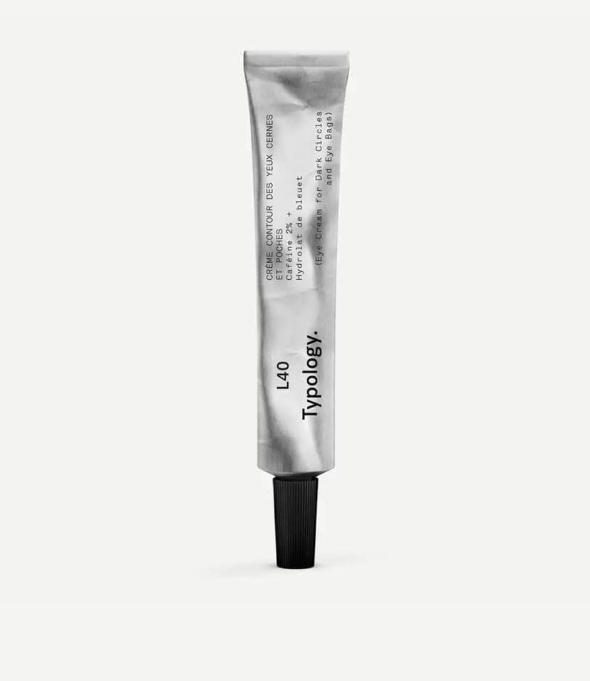Typology Eye Cream for Dark Circles and Eye Bags 2% Caffeine + Hydrolate Cornflower & Complimentary BlueBerry Sheet Masque