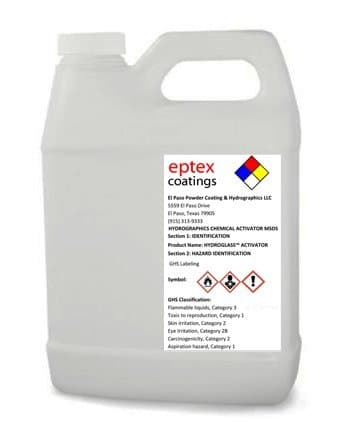 Hydrographics Chemical Activator - Water Transfer Printing Activator - 5 Gallons