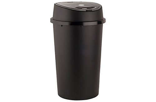 45 Litre HOME Black Plastic Touch Top Bin & Removable Lid