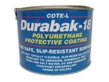 Durabak 18 (For Outdoors), SMOOTH version - Non Slip Coating, Bedliner, Deck Paint for ALL Boats - Many colors to choose from! - MEDIUM BLUE - QUART
