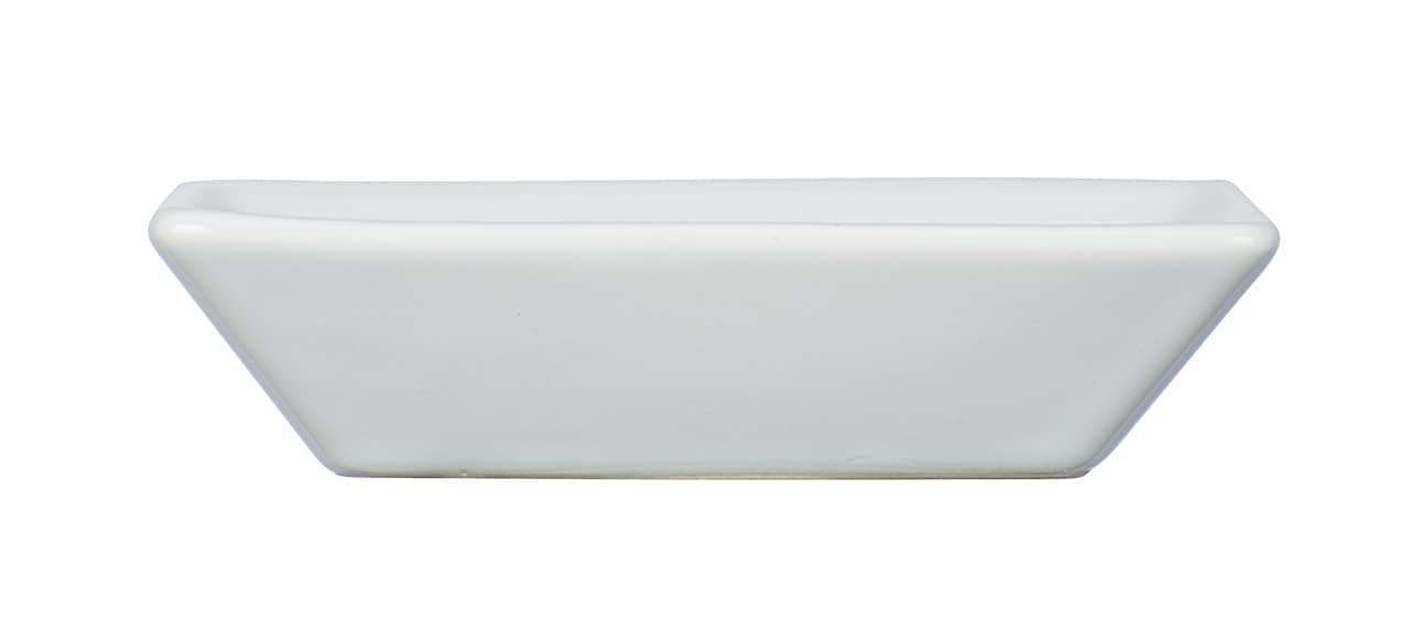 WENKO Cordoba Soap Dish Ceramic Soap Dish with Spanish-Moorish Ornaments, Suitable for Bathroom and Kitchen, Dimensions: 2.5 x 10.5 x 10.5 cm, White