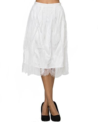 Carapace Womens Women's Lace Midi Skirt