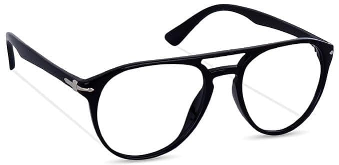 Legend Eyewear Women Men Money heist Professor Funky Fake Nerd Glasses, Premium Clear Lens, Safety and Durable Design Special for You, Shiny Black,