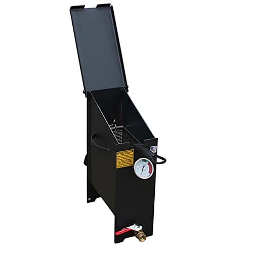 R&V WORKS FF1R Carbon Steel 2 1/2 Gallon Single Basket Fryer - No Stand