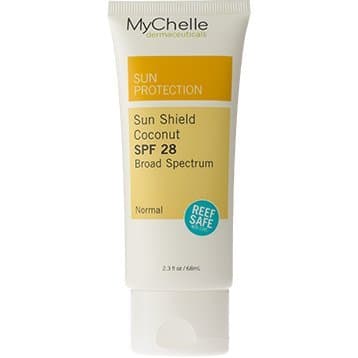 New 2007 products Mychelle Dermaceuticals Sun Shield Spf 28 Coconut - 2.3 Fl Oz