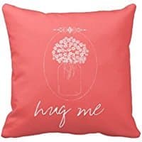 Arthurenn Flowers Hug Me Pink Pattern Pillowcase Cushion Cover 18 X 18 Inch Two Sides
