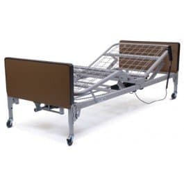 Lumex Patriot Homecare Beds, Full-Electric/Low Beds-with 1633-Extra Firm Innerspring Mattress and Full Chrome Rails, Plastic Ends - Each 1