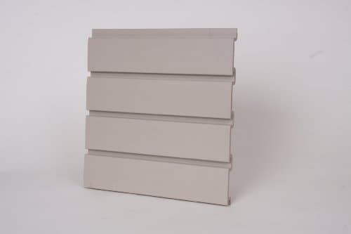 8 Pack Taupe Handiwall 12 Inch x 4 Ft Slatwall Panels for Garage and Retail Storage