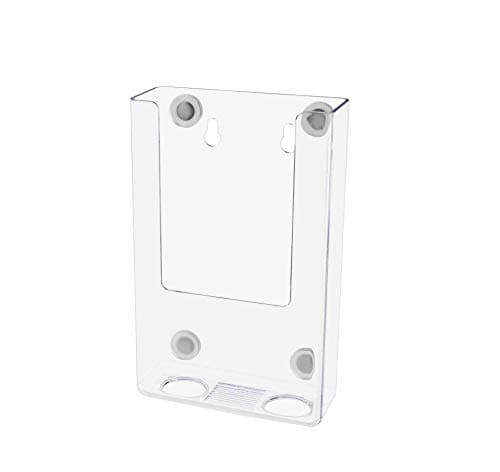 Marketing Holders Magnetic Brochure Holder for 4 Inch Wide Pamphlets Metal Surface Mount Menus Maps and Rack Cards Take One Clear Plastic Bin for Restaurants Medical Offices and Theme Parks