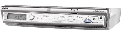 Sony ICF-CD543RM Kitchen CD Clock Radio (Silver) (Renewed)