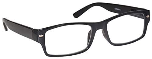 The Reading Glasses Company Mens Large Designer Style Black Readers Spring Hinges R6-1 +1.50