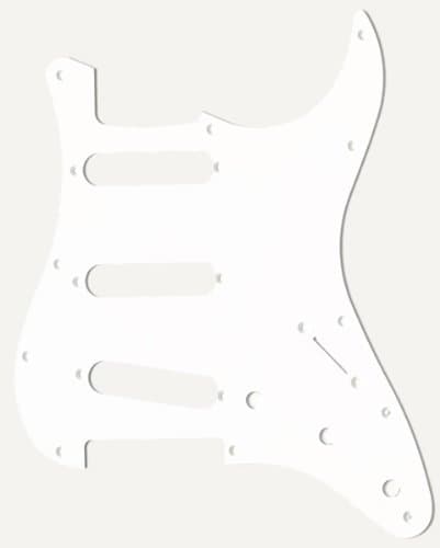 MIJ Pickguard for Stratocaster '72 White 1Ply fa-pg-st72-w1