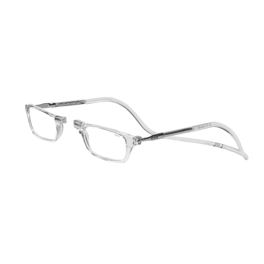 Clic Magnetic Reading Glasses, Computer Readers, Replaceable Lens, Adjustable Temples, Original, (S-M, Clear, 1.50 Magnification)