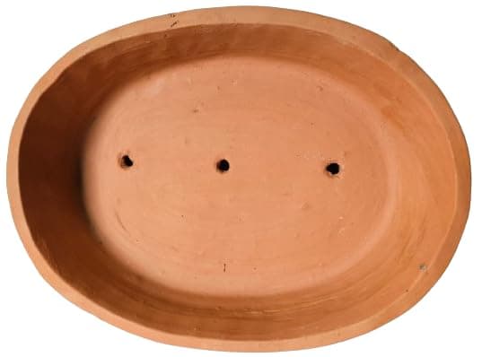 FARMLAND Clay Pots for Plants/Terracotta Pots for Plants/Mitti ka Gamla for Plants/Earthen Clay pots for Plants Model: Bonsai Oval 325