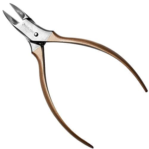 Karlash Professional Stainless Steel Curved Toe Ingrown Nipper, Cuticle Nipper Beauty Tool Perfect for Fingernails and Toenails Full Jaw