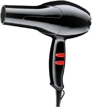 Nirvani NV-6130 Professional Salon Hair Dryer For MEN and WOMEN with 2 Speed and 2 Heat Setting Removable Filter and Airflow Nozzle (BLACK 1800 WATT)