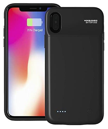 iPhone X Battery Case,iPhone 10 Charger Cases,Wodalodata 3200mAh Wireless Charging Portable Rechargeable Extended Power Bank Cover Juice Pack,Support Lighting Headphone and Calls with Sync