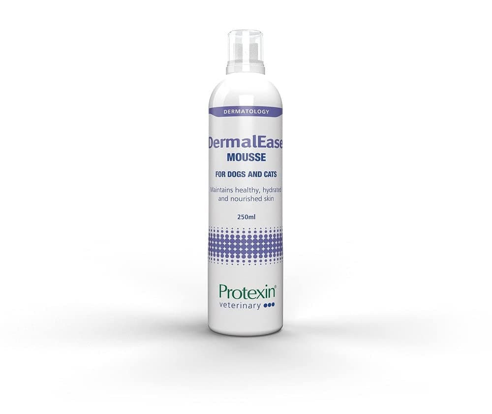 Protexin Veterinary DermalEase Mousse – Maintaining Healthy, Hydrated & Nourished Skin for Dogs & Cats 250ml, White foam