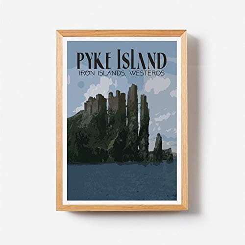 Gadgets Wrap Game of Thrones Travel Posters Sticker Prints, Winterfell, King's Landing, Dragonstone, Got Art Painting Home Wall Art Décor