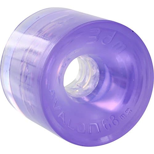 3DM Wheels Avalon Clear Purple Longboard Wheels - 68mm 82a (Set of 4)