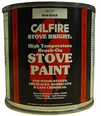 Calfire Brush On High Heat Stove Paint Satin Black