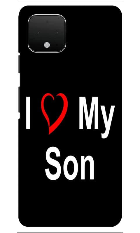 Grey Cloud India I Love My Son Back Cover for Google Pixel 4 (Poly Carbonate | Black)