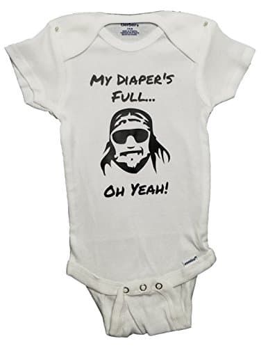 Mari Kyrios Creations Randy Macho Man Savage Comedy Onesie Wrestling Parody | Funny Baby Clothes Jumpsuit & Bodysuit - PJ