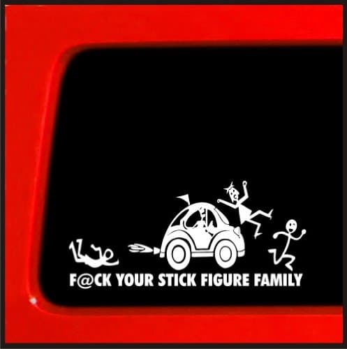 F#CK Your Stick Figure Family Funny car vinyl sticker Car
