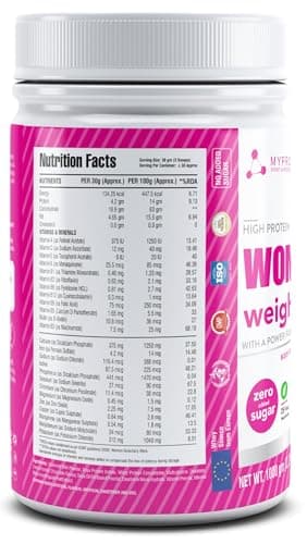Mypro Sport Nutrition High Protein Women Weight Gainer For Increase Muscle With Full Power With (24 Vital Nutrients,3 Best Qaulity Protien) For Women (Chocolate - 1000 Gm)