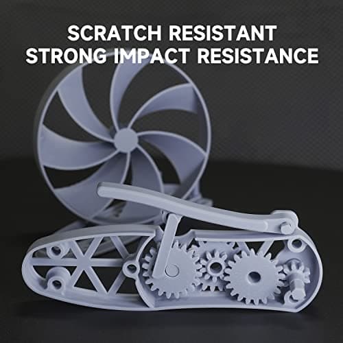 GratKit Upgraded ABS-Like 3D Printer Resin, High Toughness 405nm UV Curing Resin, Scratch Resistant and Compatible with SLA, LCD and DLP Printers for Industrial Parts Printing - 1000g, Gray