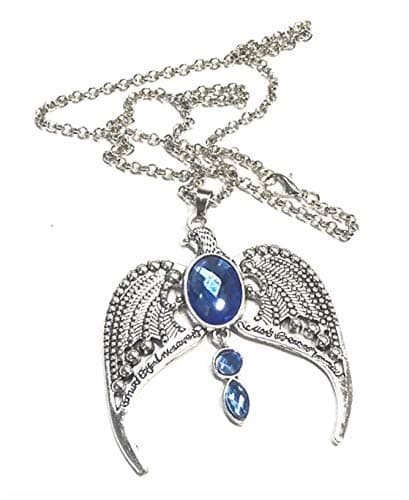 Vintage Antique Silver Eagle Crown Diadem Pendant 20inch Chain-Link Necklace