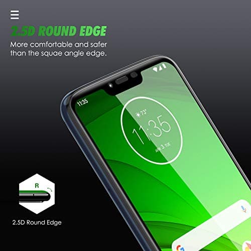 SPARIN [2 Pack Compatible with Moto G7 Power Screen Protector (Upgrade Designed), [Full Coverage] [Bubble Easy Installation] [9H Hardness] [Anti-scratch] Tempered Glass Screen Protector-Black Edge