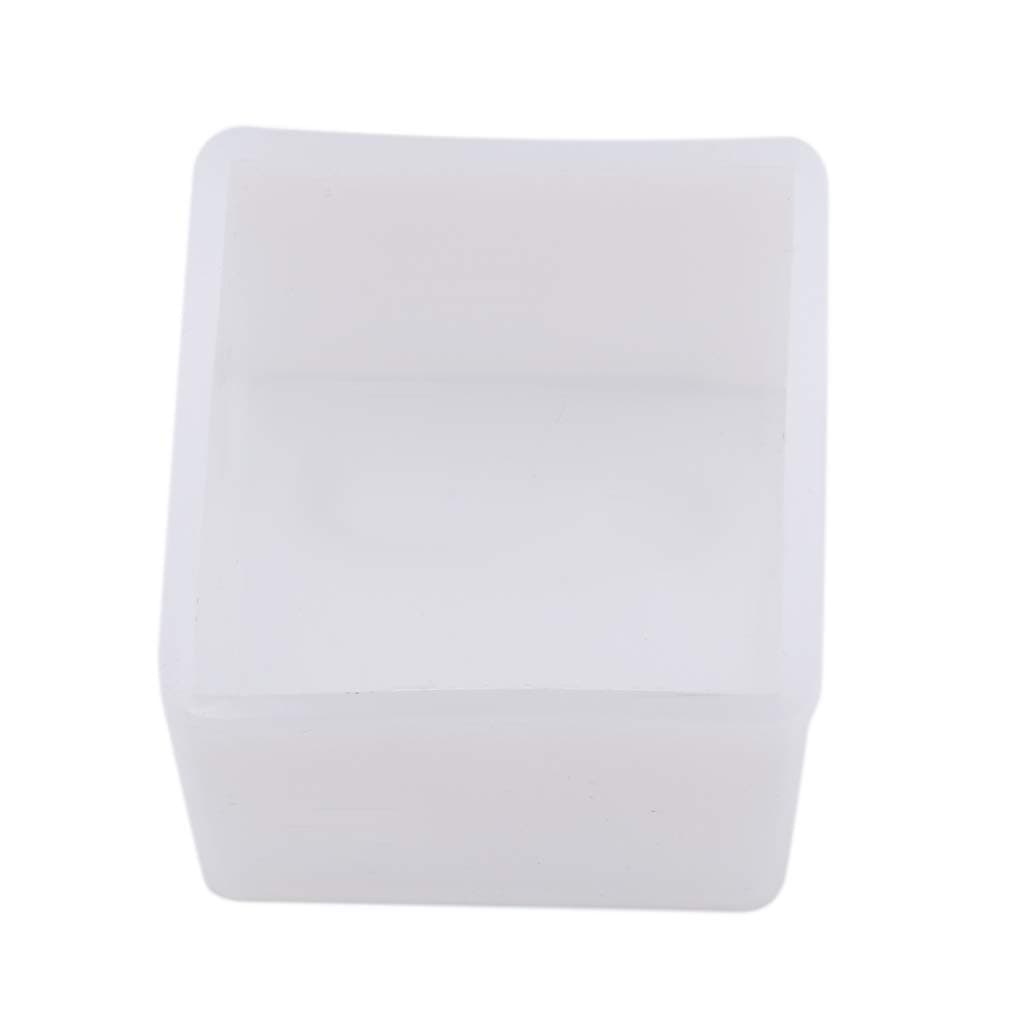 SUNSKYOO Silicone Resin Cube Mould DIY White Crystal Clear Epoxy Craft Jewelry,Square Body Inner Diameter 65mm