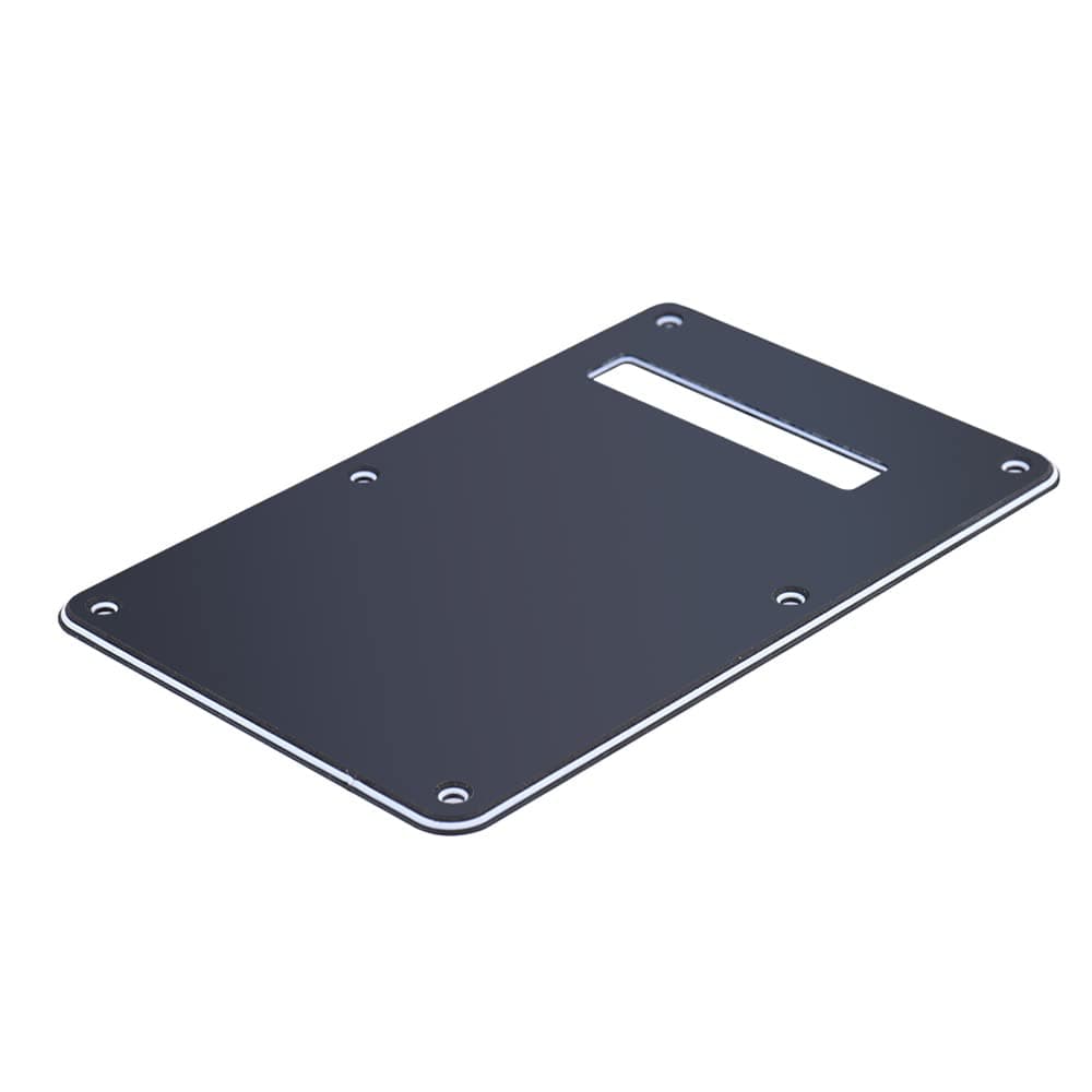 SasuoriPickguard Tremolo Cavity Cover Backplate Back Plate 3Ply for Modern Style Electric Guitar Black