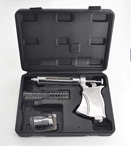 50ml Semi-automatic Grading Adjustable Continuous Syringe Veterinary Five-speed To Continuous Automatic Automatic Injection Vaccine Large Capacity Metal Injector For Pig Chicken And Cattle For Ock Fif