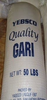 Yellow Garri Gari 50 Lbs (Cassava Grit)