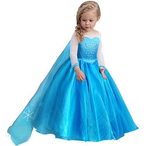 TYHTYM Deluxe Princess Costumes Little Girls Dress Kids Fancy Gown Cosplay Halloween Party