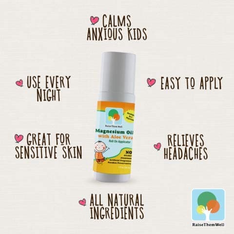 Raise Them Well Kid Roller | Calming Magnesium Oil | 3 fl oz |