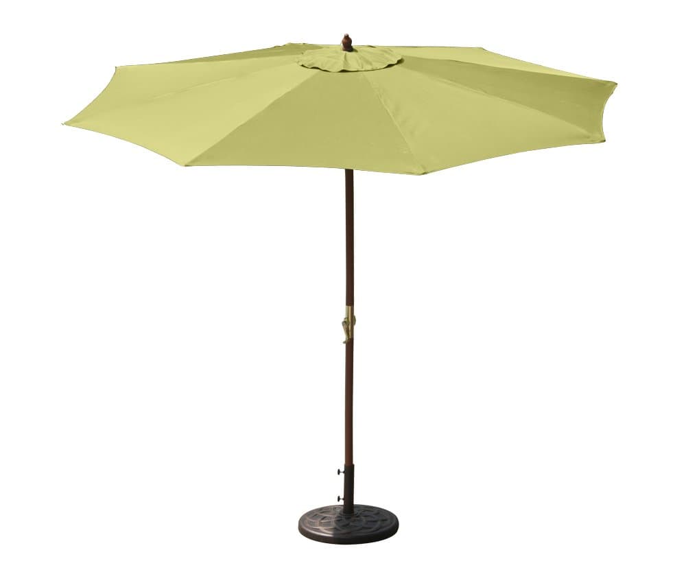 Budge Industries PATUW2301L Juniper Wood Patio Umbrella with Crank Lift, 9-Feet, Lime Green