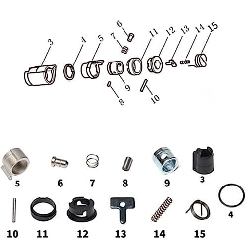 195929-4 310285-3-A Blade Clamp Set for Makita JR3050T JR3060T DJR182 BJR181 XRJ02 JR3070CT Reciprocating Saw DRIVING SLEEVE PROTECTOR GUIDE SLEEV