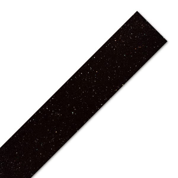 Black Sparkle Effect Laminate Kitchen Worktop Worktop Edging Strip - 1530mm x 45mm
