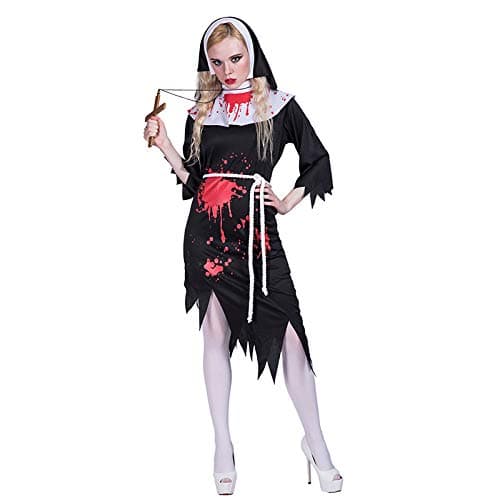 Halloween Zombie Bloody Nun Costume For Girls/Women