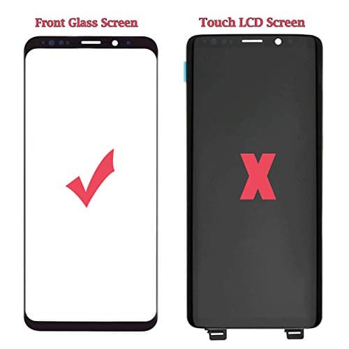 Ubrokeifixit Galaxy S9 Rear Back Glass Cover,Front Screen Glass Lens Replacement for Samsung Galaxy S9 G960 5.8" All Carriers Model,Frame Tape(Without LCD;Without Touch) (Blue)