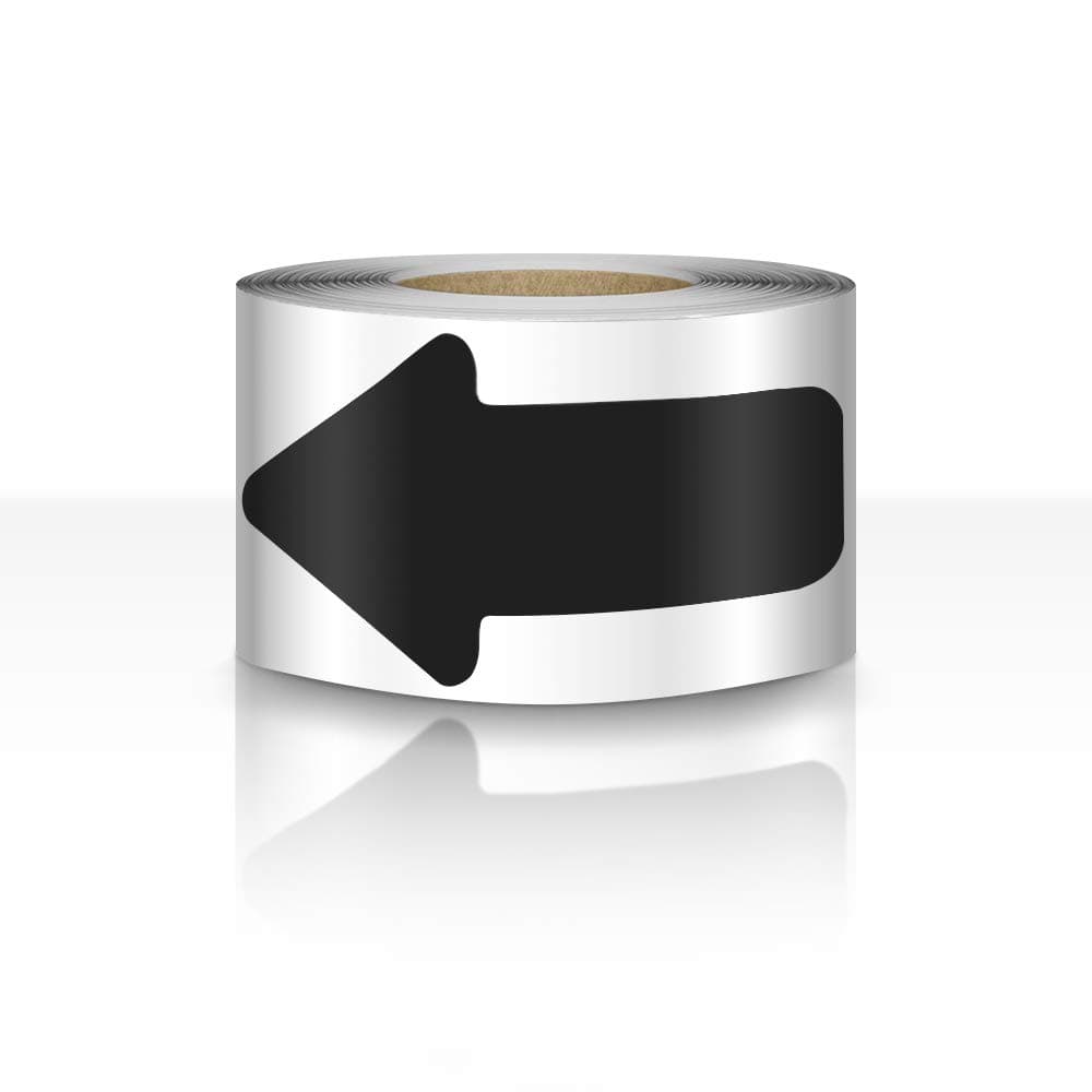 Arrow Floor Sticker Tape 2"×4" Arrow Floor Marking Sticker Sign 200 PCS Arrow Decal Tape Black