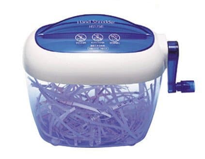 Mini style Hand-cranked shredder for family or personal use