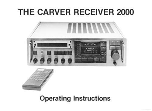 Carver MXR-2000 Receiver Owners Instruction Manual Reprint [Plastic Comb]