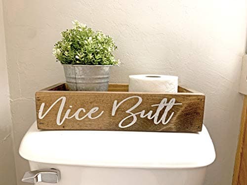 Nice Butt Bathroom Decor Box | Toilet Paper holder, Bathroom decor box, Farmhouse style, Funny Bathroom Decor
