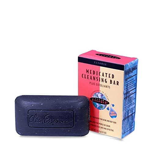 Clear EssencePlatinum Extra Strength Medicated Cleansing Bar Plus Exfoliant - Face And Body Soap - Complexion Soap - Washes Away Dirt, Oil, And Acne - Soap for Men and Women (4.7oz)