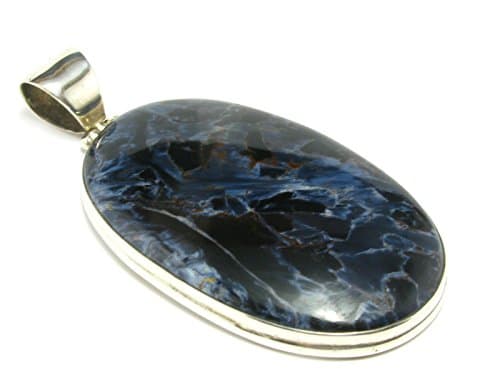 Pietersite Sterling Silver Necklace Pendant - 3.6"