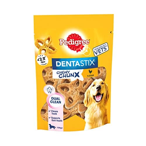 PEDIGREE Dentastix Chewy Chunx Maxi, Chicken Flavour, Pack of 5 x 68g